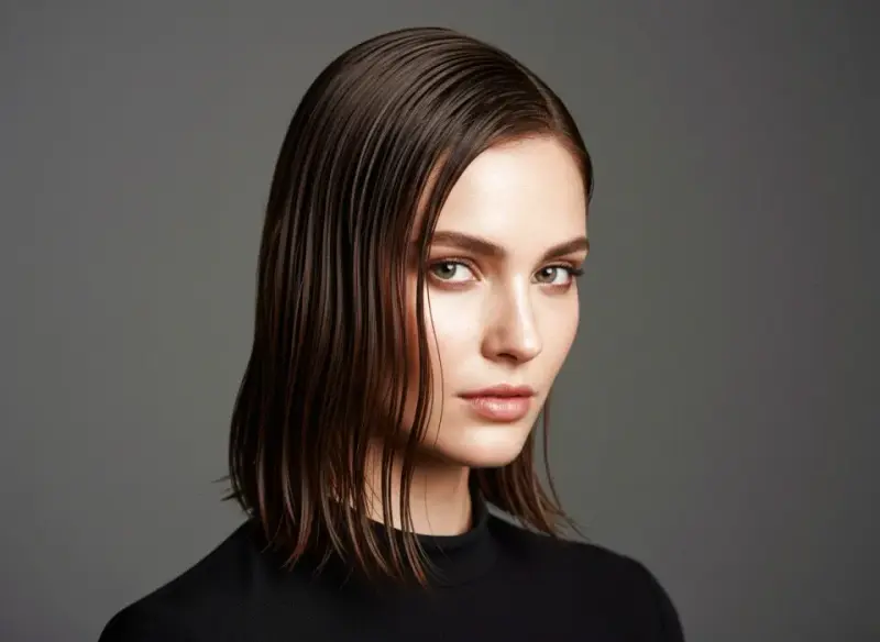 Wet look hair – modny efekt mokrych włosów
